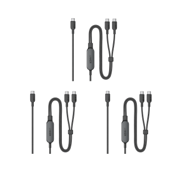 Anker 140W 2-in-1 USB-C to USB-C Cable, 3-pack