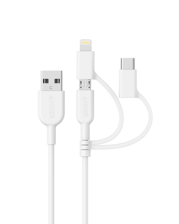 Anker 321 USB-A to Lightning Cable (3 ft 3-in-1)