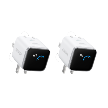 Anker Nano Charger (45W, Smart Display, 180° Foldable, 2-Pack)