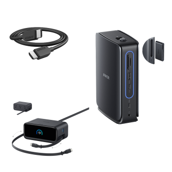 Anker Nano Docking Station, Anker Nano Charging Station, and Anker HDMI Cable