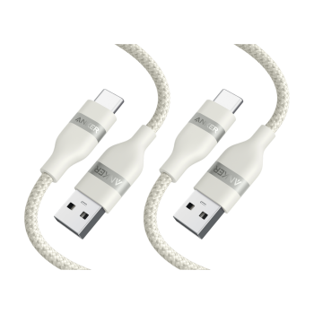 Anker USB-A to USB-C Cable (3 ft, Upcycled-Braided)（2-Pack）