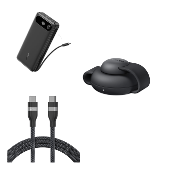 Anker MagGo Wireless Charging Station, Anker Power Bank (20K, 87W), and Anker USB-C to USB-C Cable
