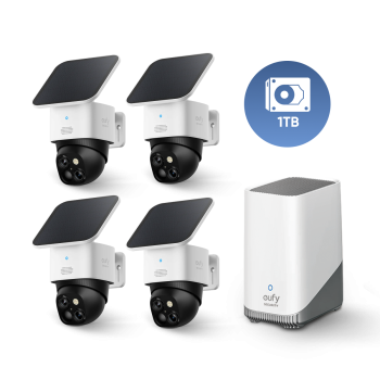 SoloCam S340 (4-Cam Pack) + HomeBase™ S380+ 1 TB Hard Drive
