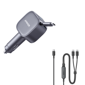 Anker Nano 75W Car Charger and Anker 140W 2-in-1 USB-C to USB-C Cable